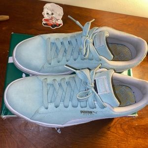 Puma suede classic fair aqua -puma white